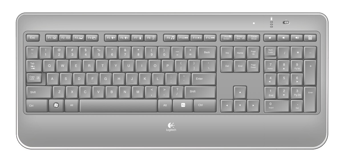 REPLACEMENT KEYS + RETAINER - Logitech K800 Wireless Illuminated Keyboard