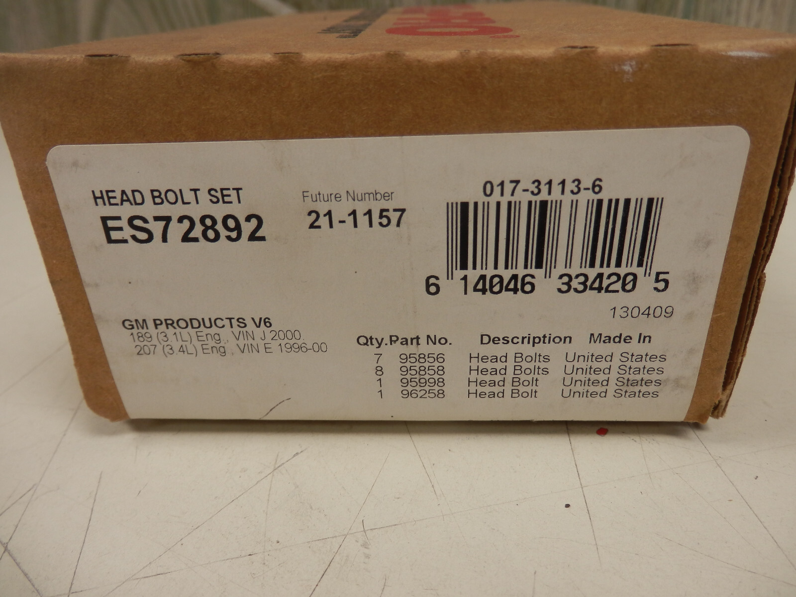 Fel-Pro ES 72892 Engine Cylinder Head Bolt Set  Free Shipping