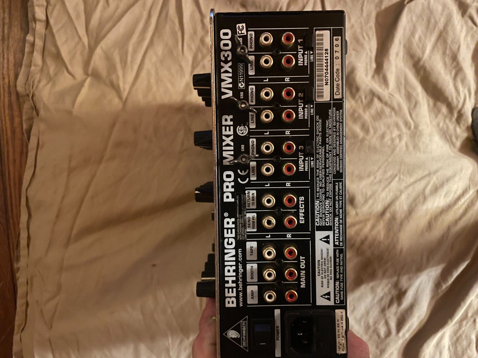 Behringer Model VMX-300 DJ 3 Channel Pro Mixer (shelf)