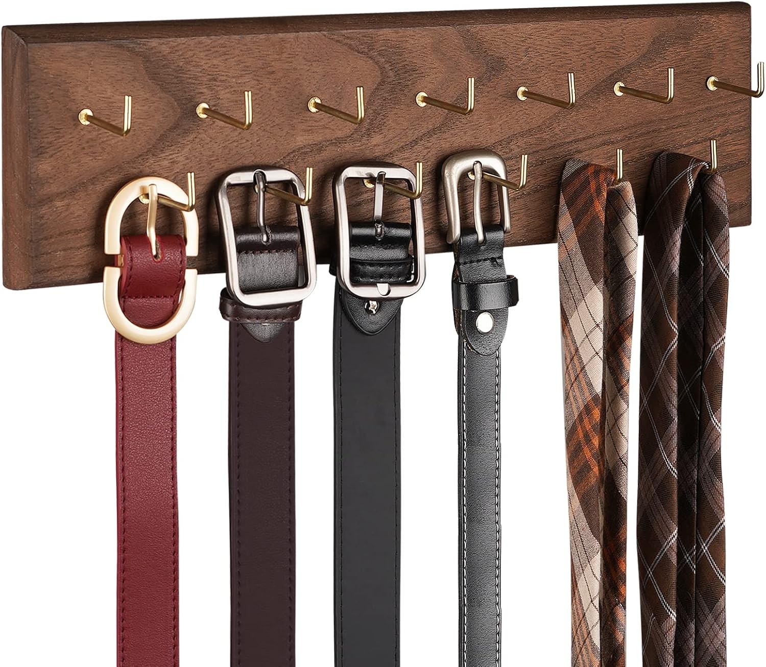 Belt Organizer - Wall Mounted Hanr for Closet, Holds Over 28 Belts -
