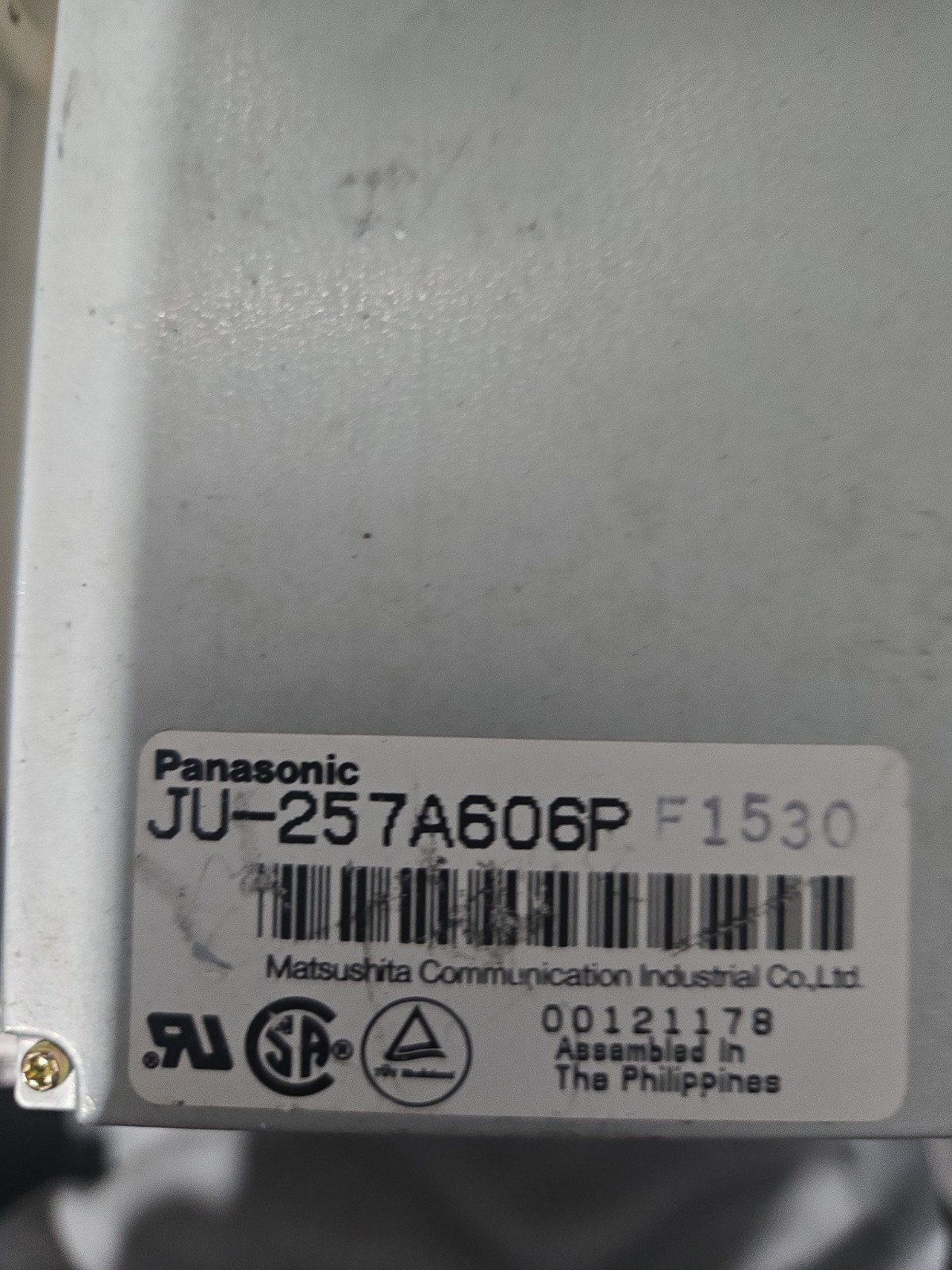 Panasonic JU-257A136P Floppy Disk Drive Untested