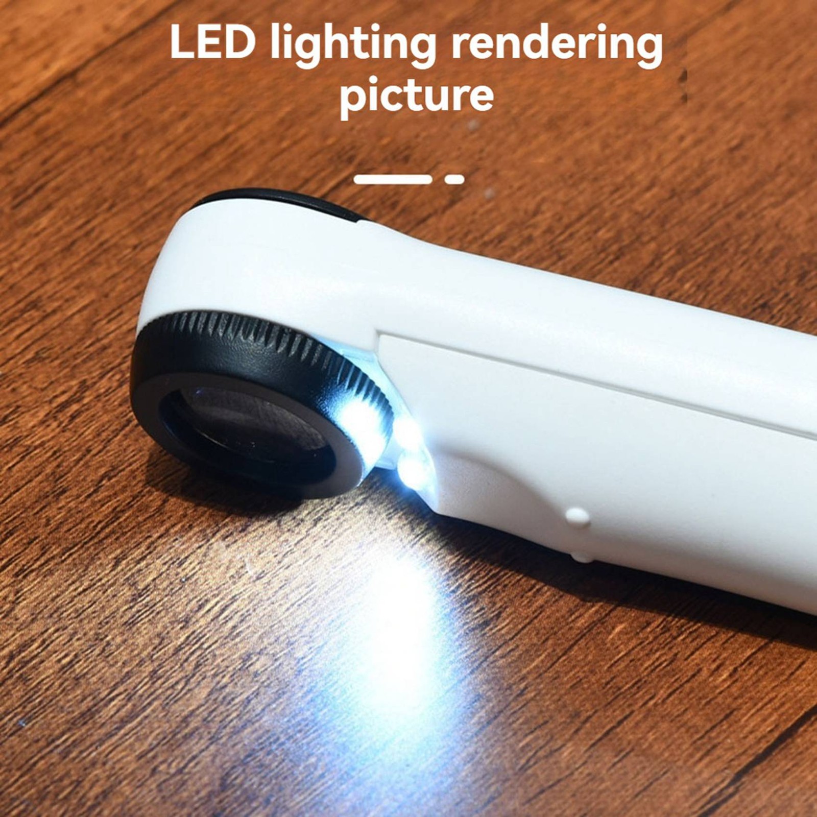 2pcs 40X Magnifier with Light Magnifier, Portable Desk Reading Light for di1555
