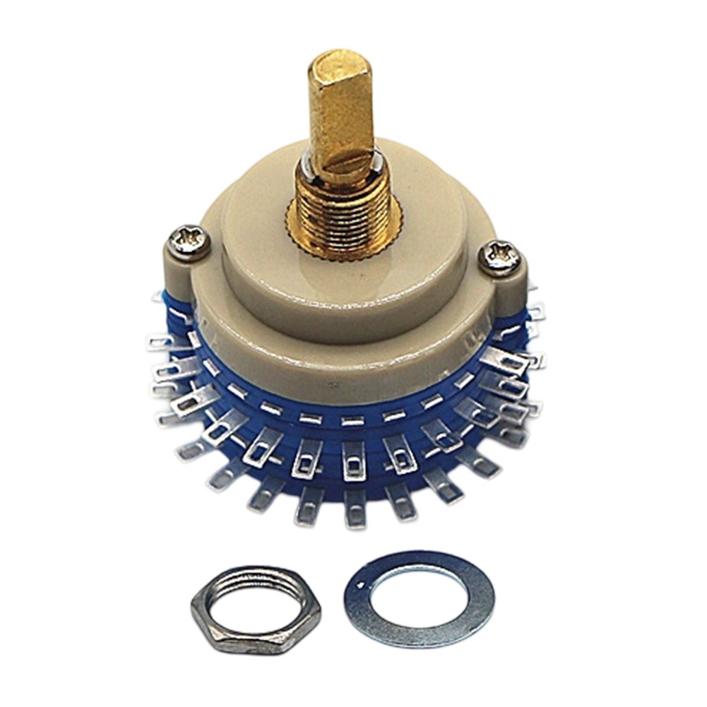 2 Pole 24-Step Rotary Switch Potentiometer for Precision Signal Control