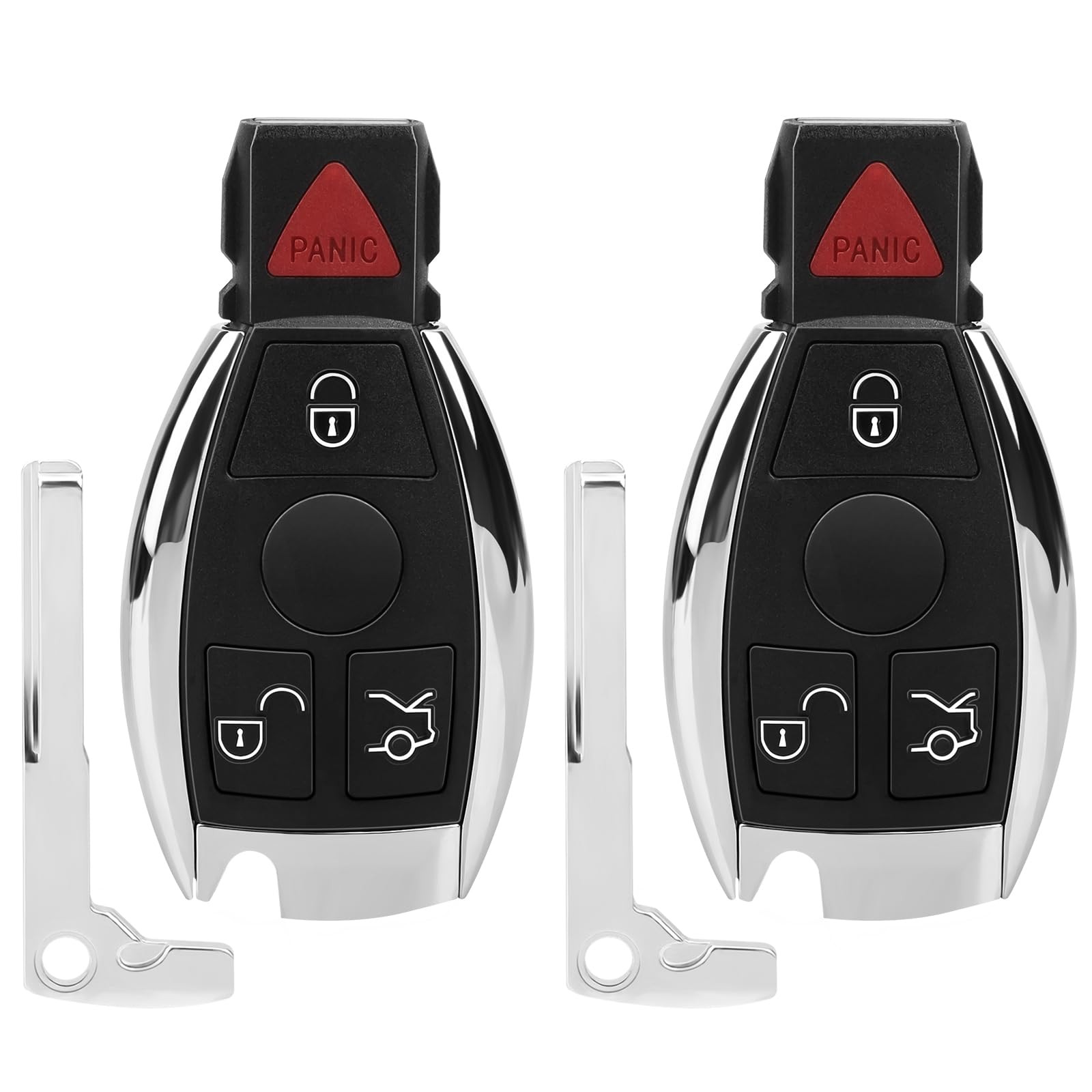 2× Keyless Entry Ignition Key Fob Replacement Fit for E350 ML35...