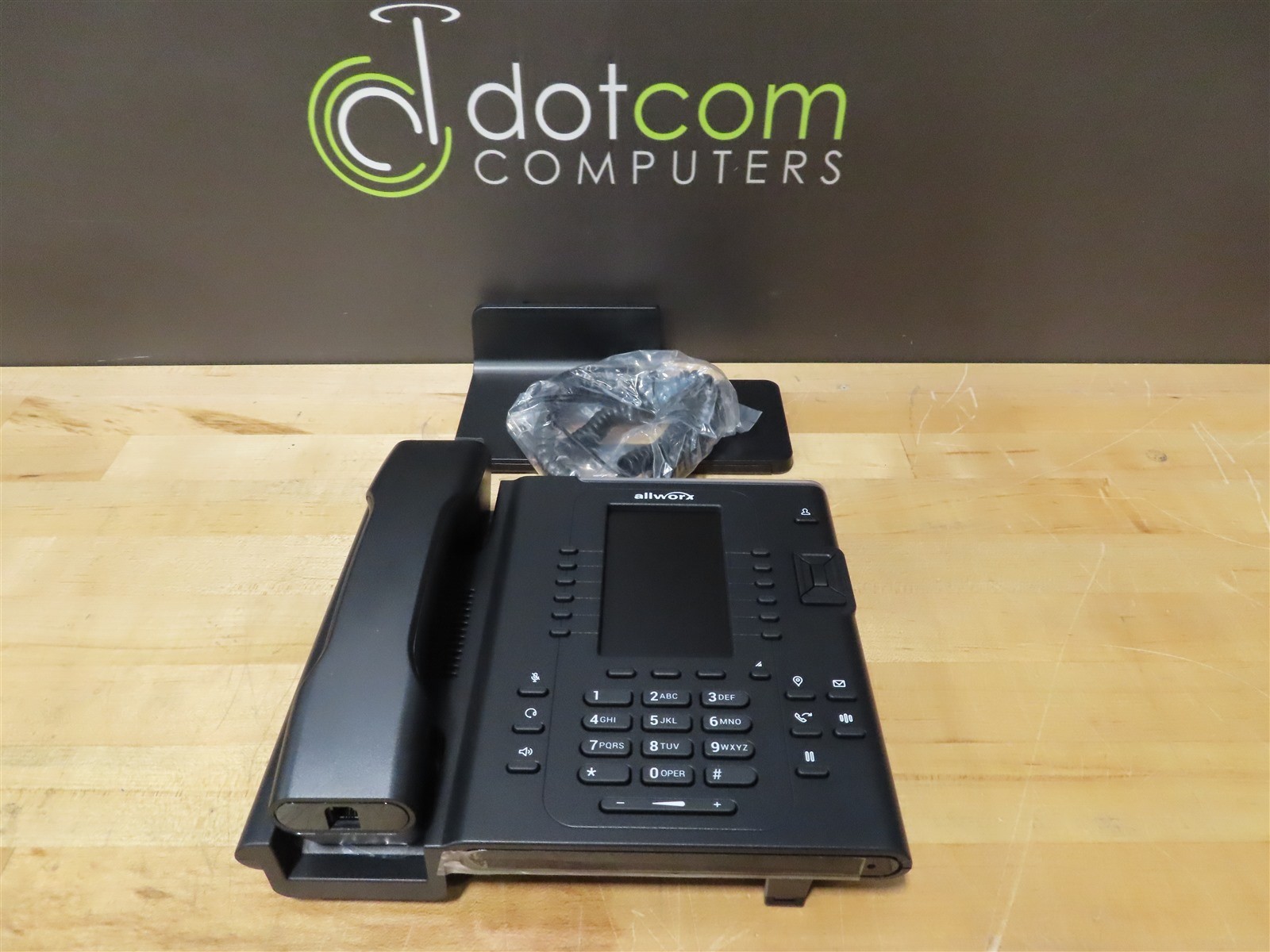 Allworx Verge 9312 Voip IP Display Phone 8113120 Black Curly Ethernet VOIP