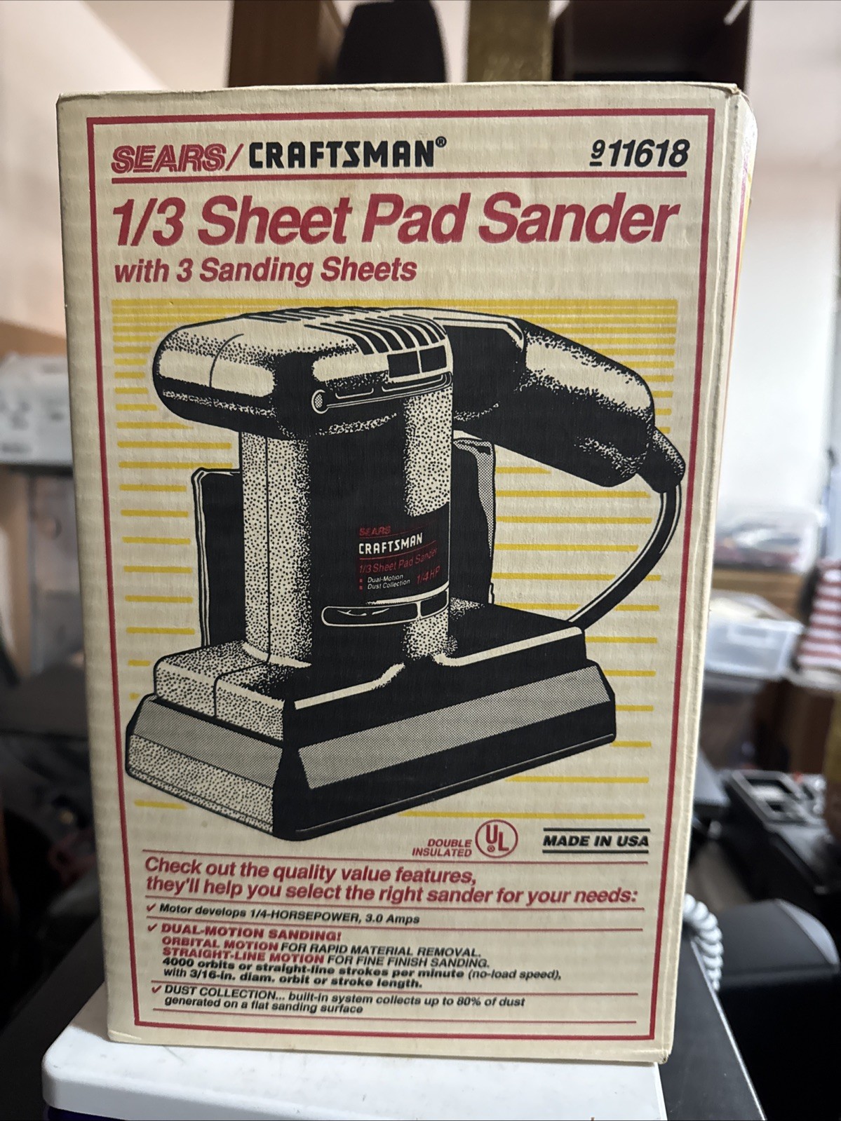 Vintage Sears/Craftsman 1/4 Sheet Finishing Sander 911606