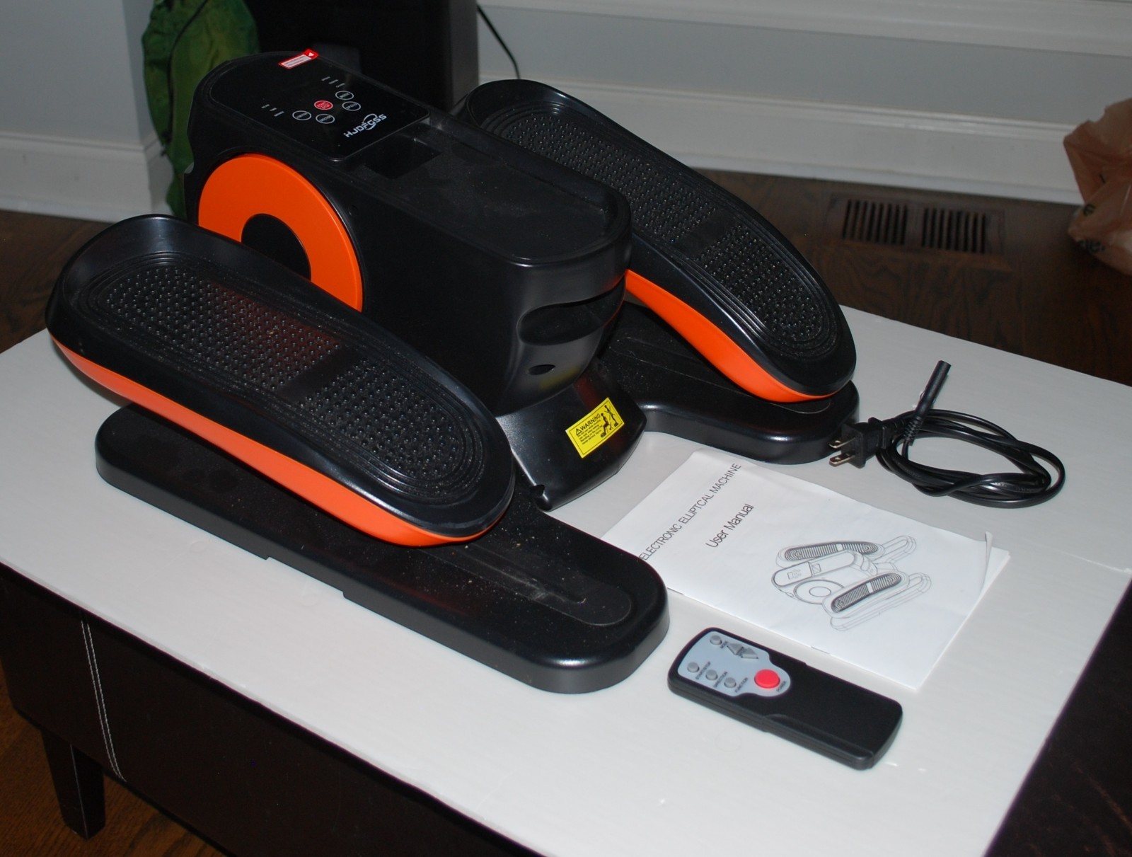 QUIET UNDER DESK ELECTRIC ELLIPTICAL PEDAL LEG EXERCISER MACHINE, REMOTE, MANUAL