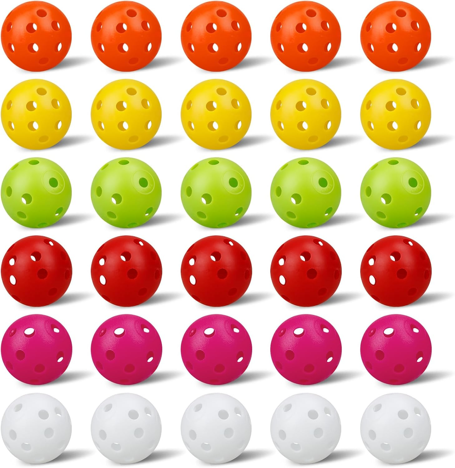 100 Pack Practice Golf Balls Airflow Hollow Plastic Golf Balls Practice Train...