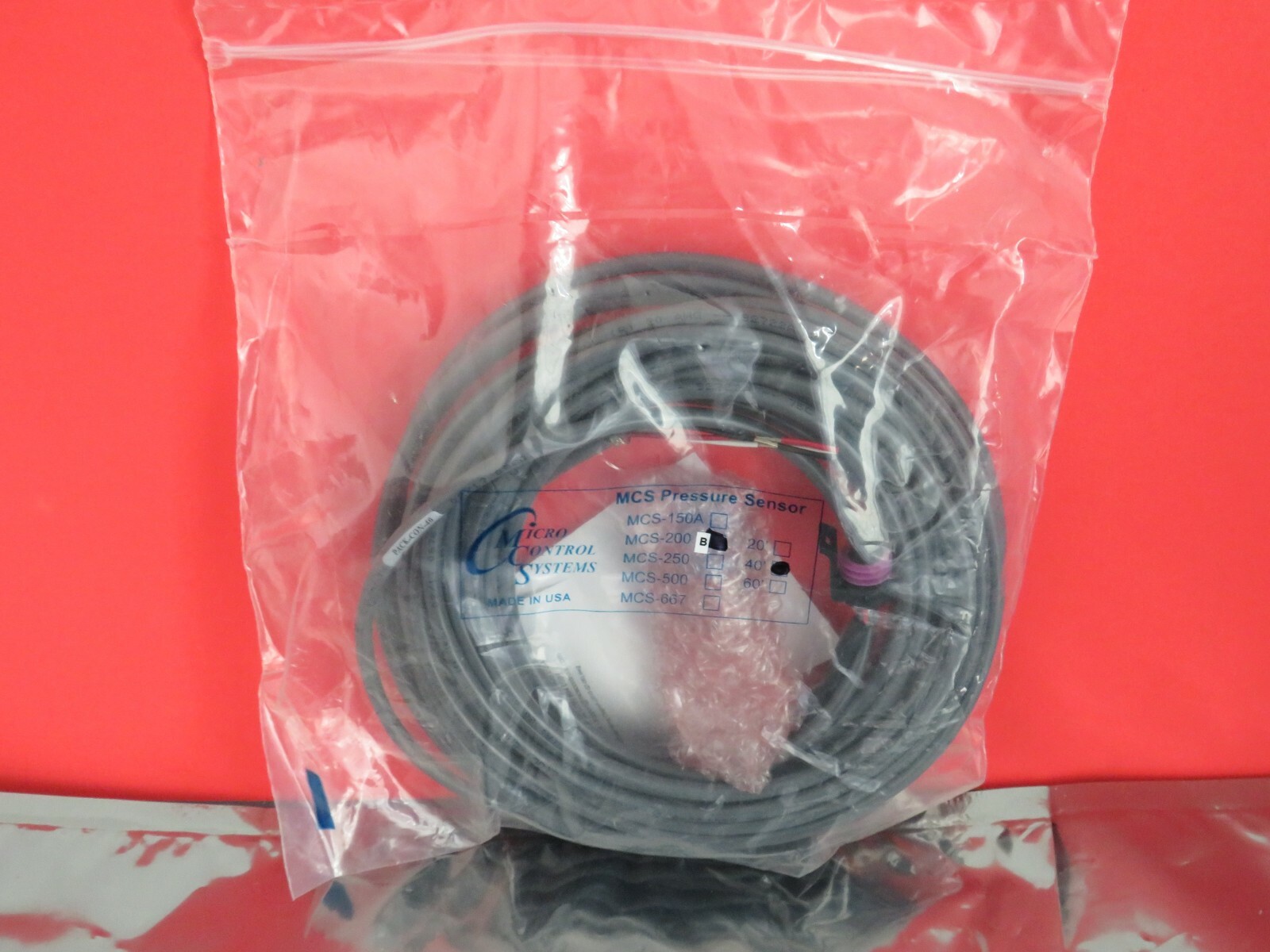 NEW MICRO CONTROL SYSTEMS MCS-200B-40 PRESSURE SENSOR