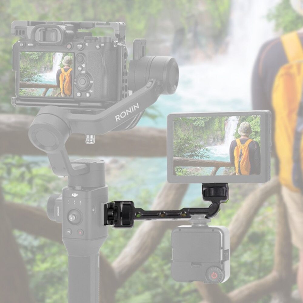 Monitor Mount Rotatable Magic Arm Cold Shoe Mount for DJI Ronin S SC Mic Light