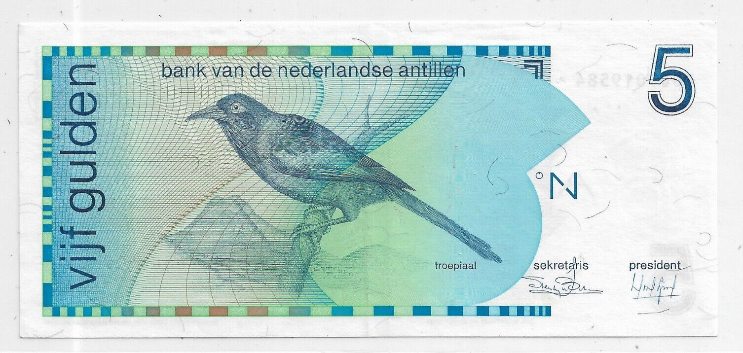 Netherland Antilles 5 Gulden, Kr #22a, UNC (59751)