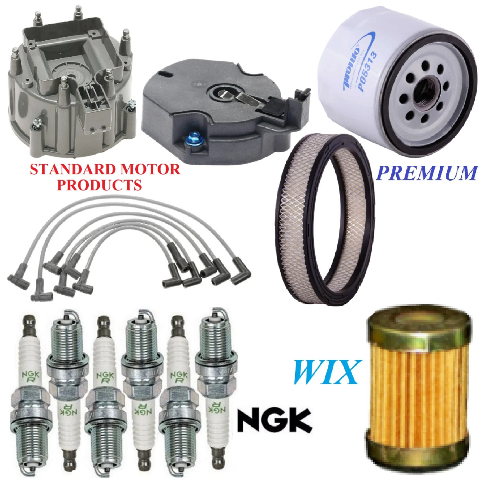 Tune Up Kit Filters Cap Wire Spark Plugs For CHEVROLET CAMARO L6 4.1L 1978