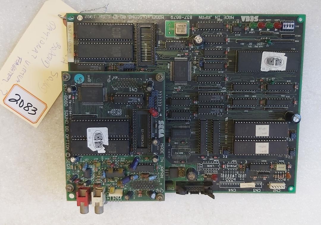 SEGA DAYTONA USA DELUXE Arcade Game SOUND Board - #837-8679 & 837-8680 (2083)