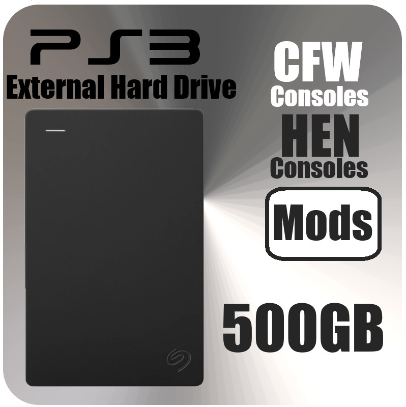 PS3 External Hard Drive 500GB for Custom Firmware & HEN Select format
