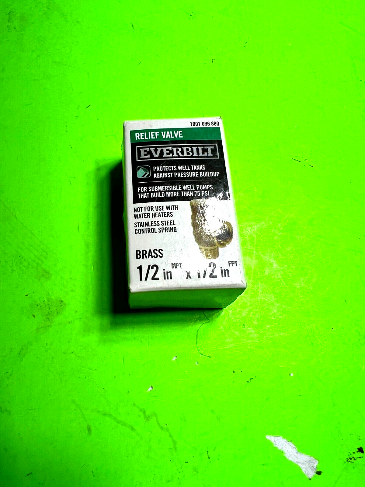 Everbilt Relief Valve Brass 75psi 1/2" 1001 096 860 FAST FREE SHIP, IN USA STOCK