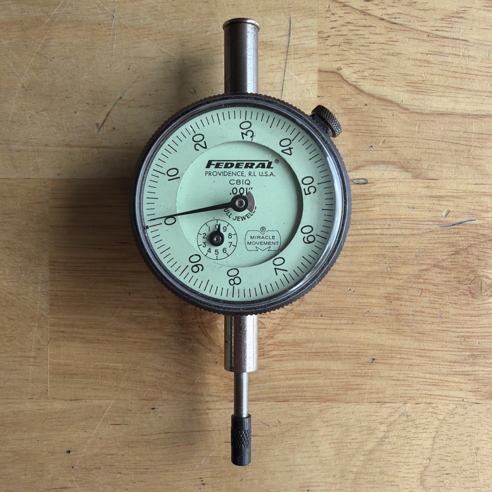 Federal Dial Indicator Full Jeweled .001 Graduation Mircale Movement C81Q