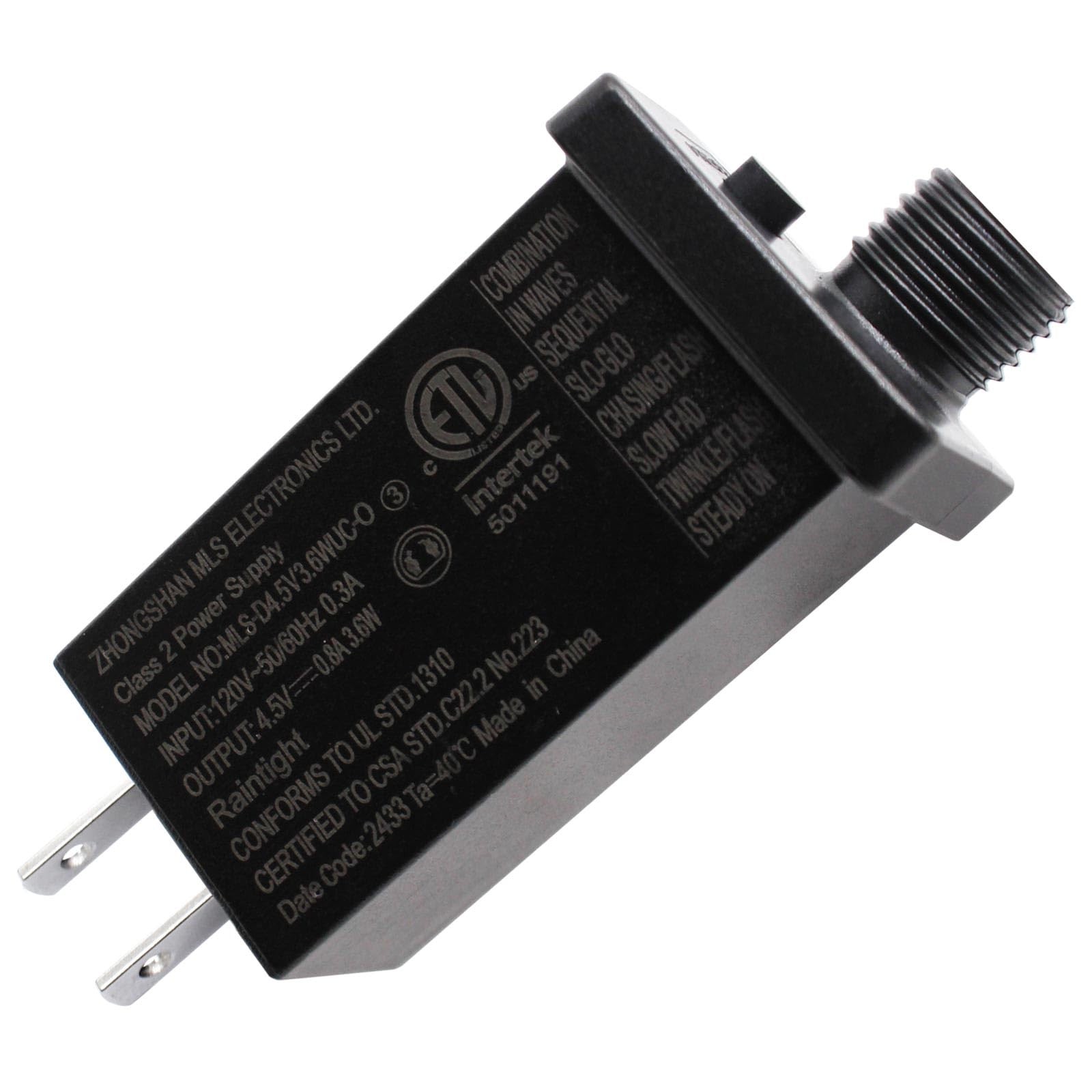 4.5V 3.6W LED Power Supply Low Voltage Transformer Class 2 Waterproof IP44 Se...