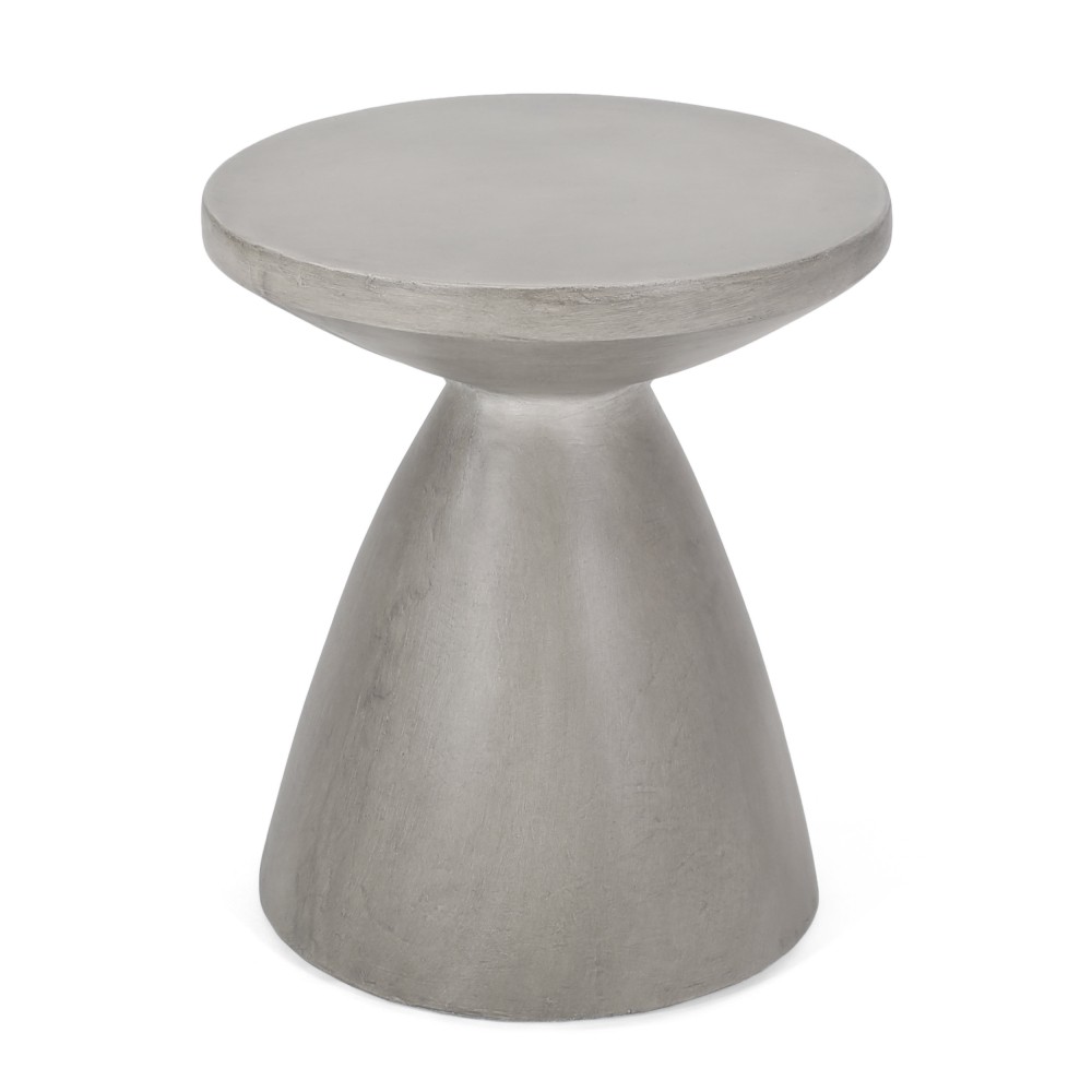 Outdoor Concrete Side Table Lightweight MGO End Table