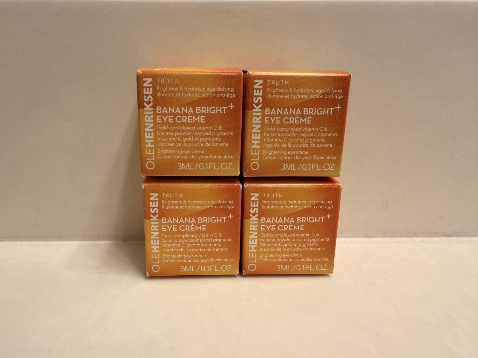 4 Ole Henriksen Banana Bright+ Eye Creme 3ml / 0.1 fl oz travel mini size NIB