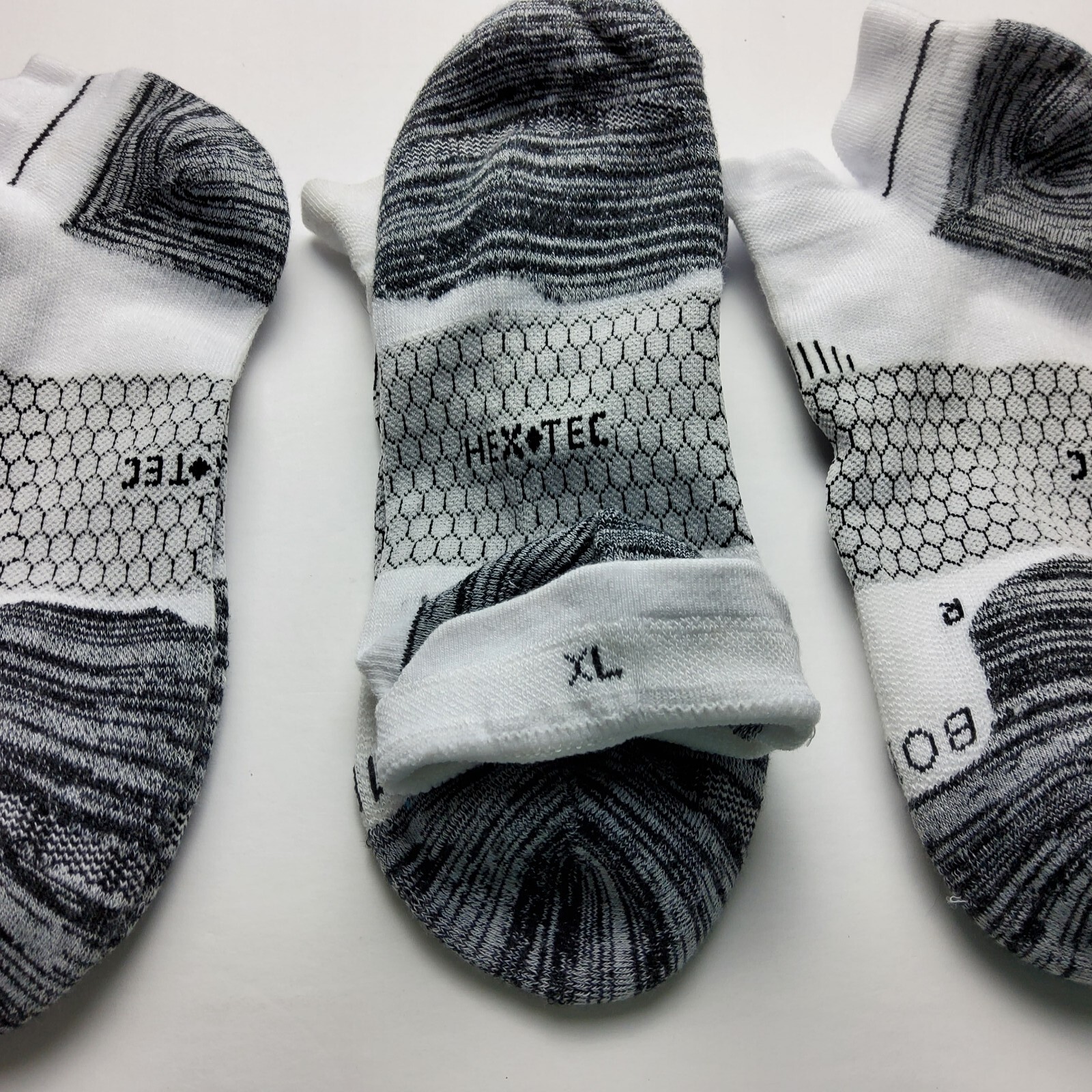 Bombas Hex-Tec Athletic Ankle Socks Lot Of 3 Size XL