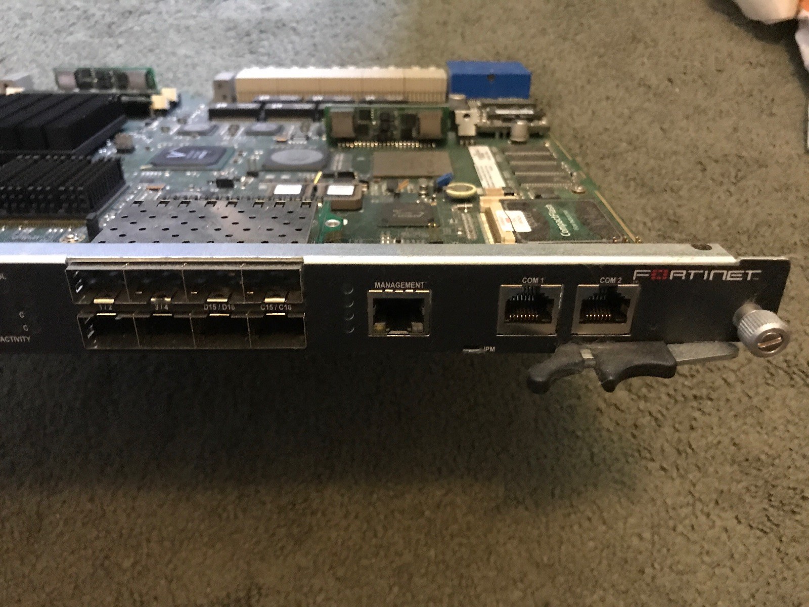 Fortinet FortiController 5208 Computer Board Firewall Assembly Used
