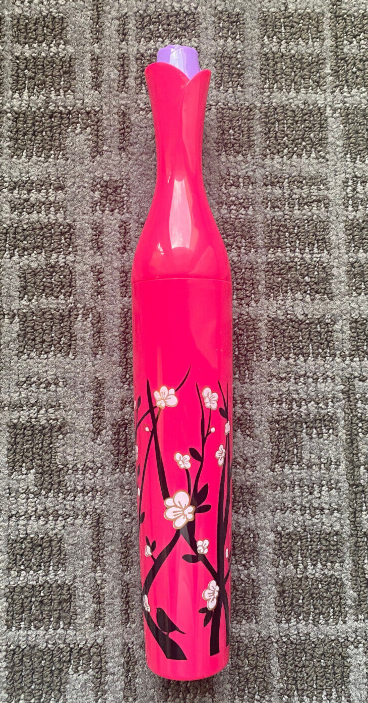 Rose Pink Lilac Flower UMBRELLA Rain Wet New Spring Rain Mini Folding Case