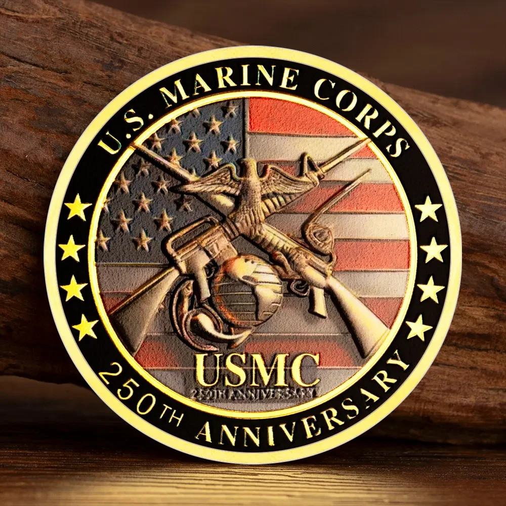 US Marine Corps 1775-2025 250th Anniversary Challenge Coin Military Veteran Gift
