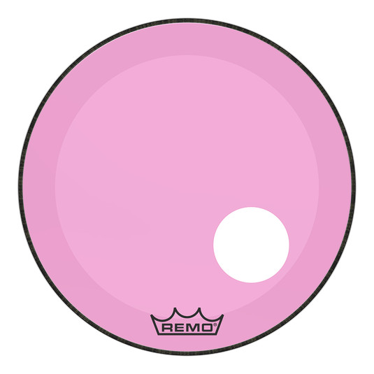 Remo Powerstroke P3 22'' Drumhead with 5" Port Hole - Pink