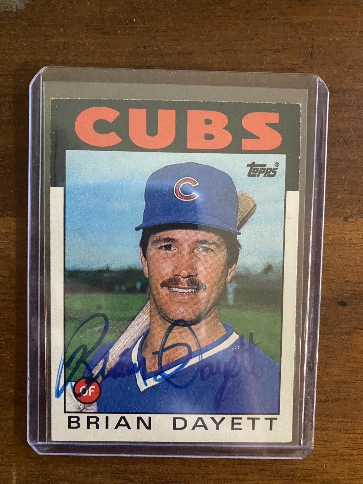 1986 Topps Brian Dayett Autographed Card No COA
