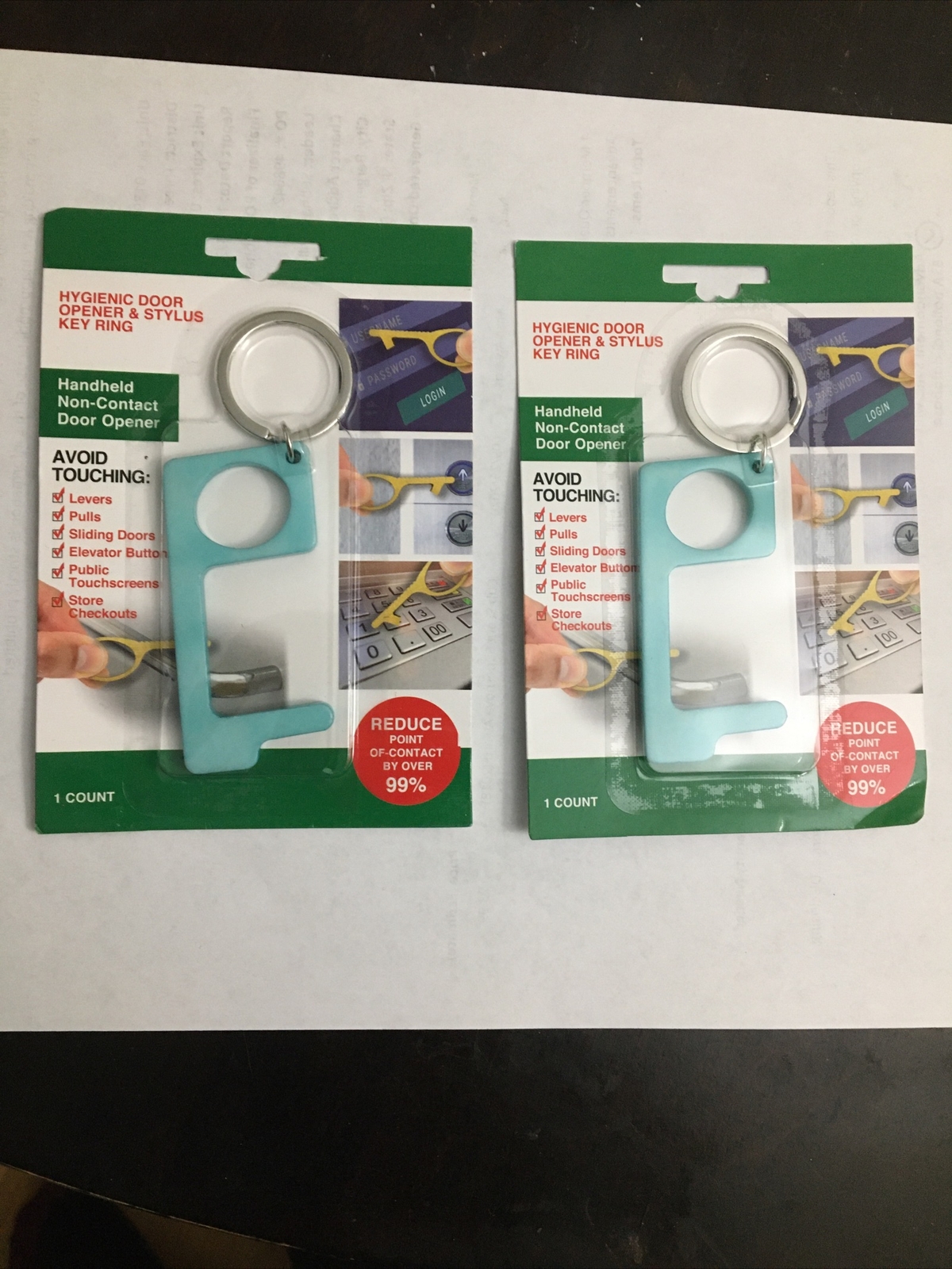 no touch door opener , stylus  keychain 2 Nos