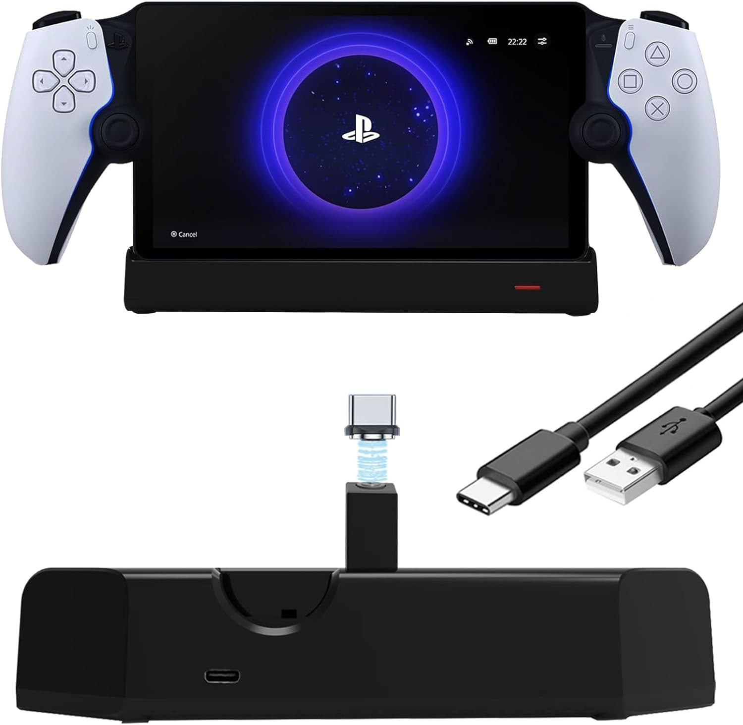 PS Portal Charging Dock for Play-Station Portal Remote Player, Charger Station f