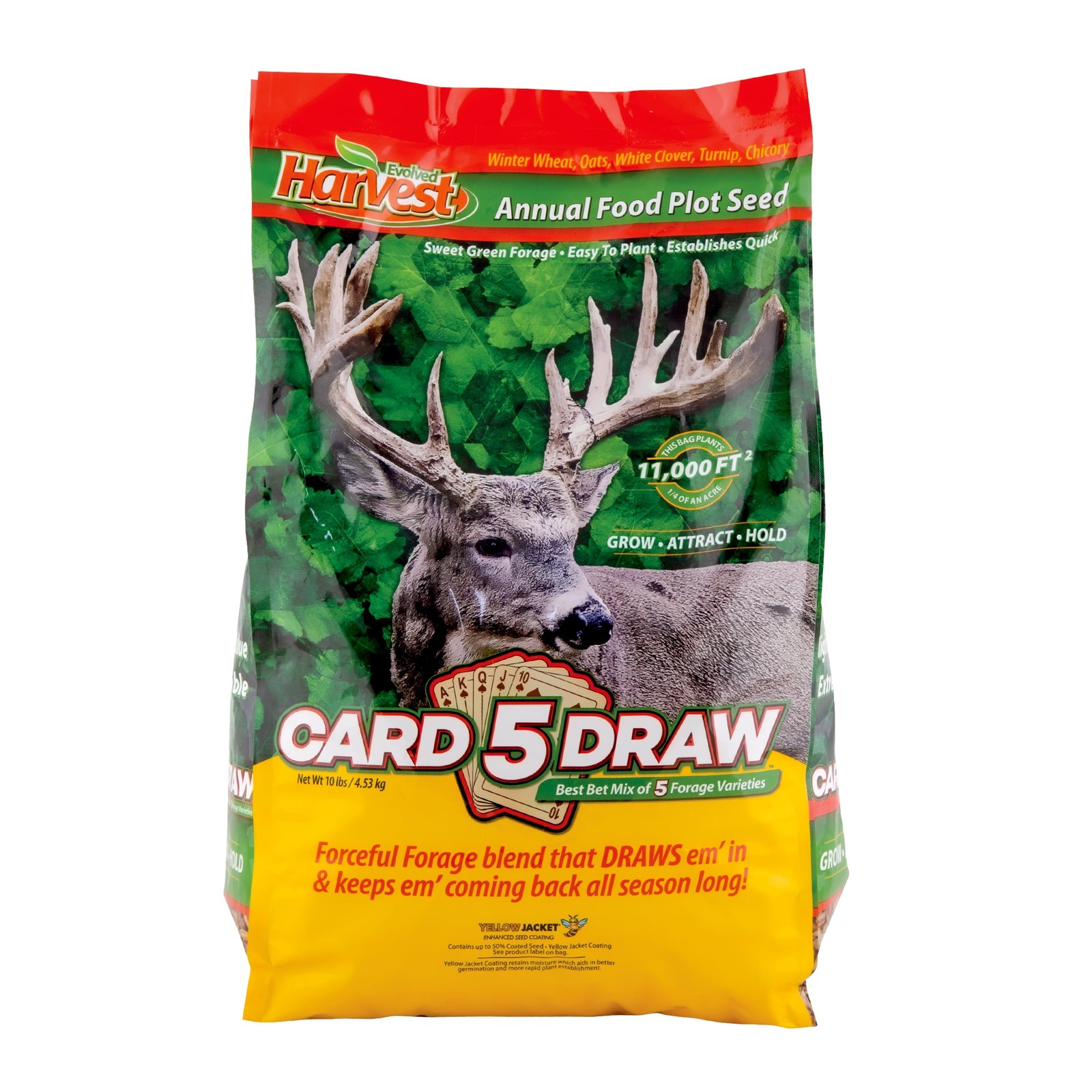 Harvest 5 Card Draw Food Plot Seed-All Season Long High-Protein&Minerals Forage