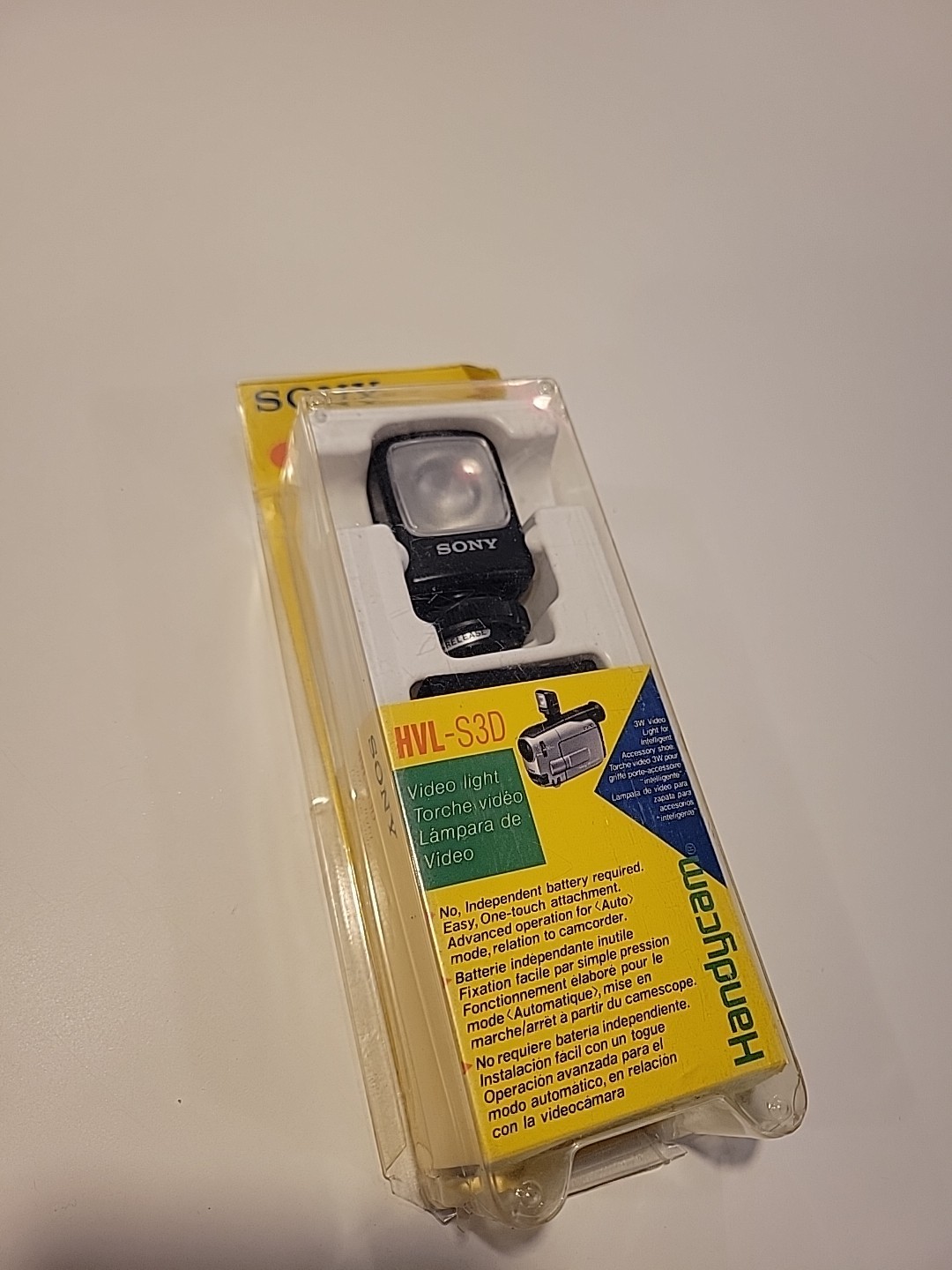 Sony (HVL-S3D) 3 Watt DC 7.2V Video Light Handycam - In Original Box