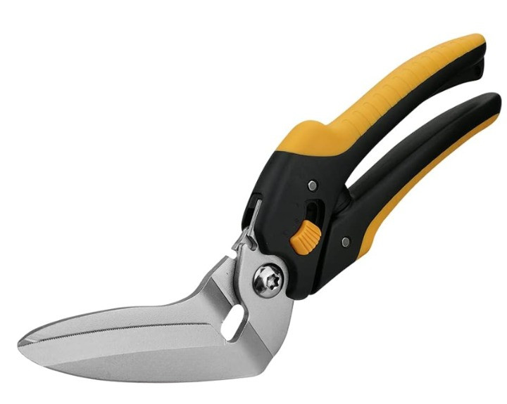 Tijeras 9” Uso Rudo Multiusos Corte Cartón Alfombra Cuero Tela Mango TPR, Nuevo