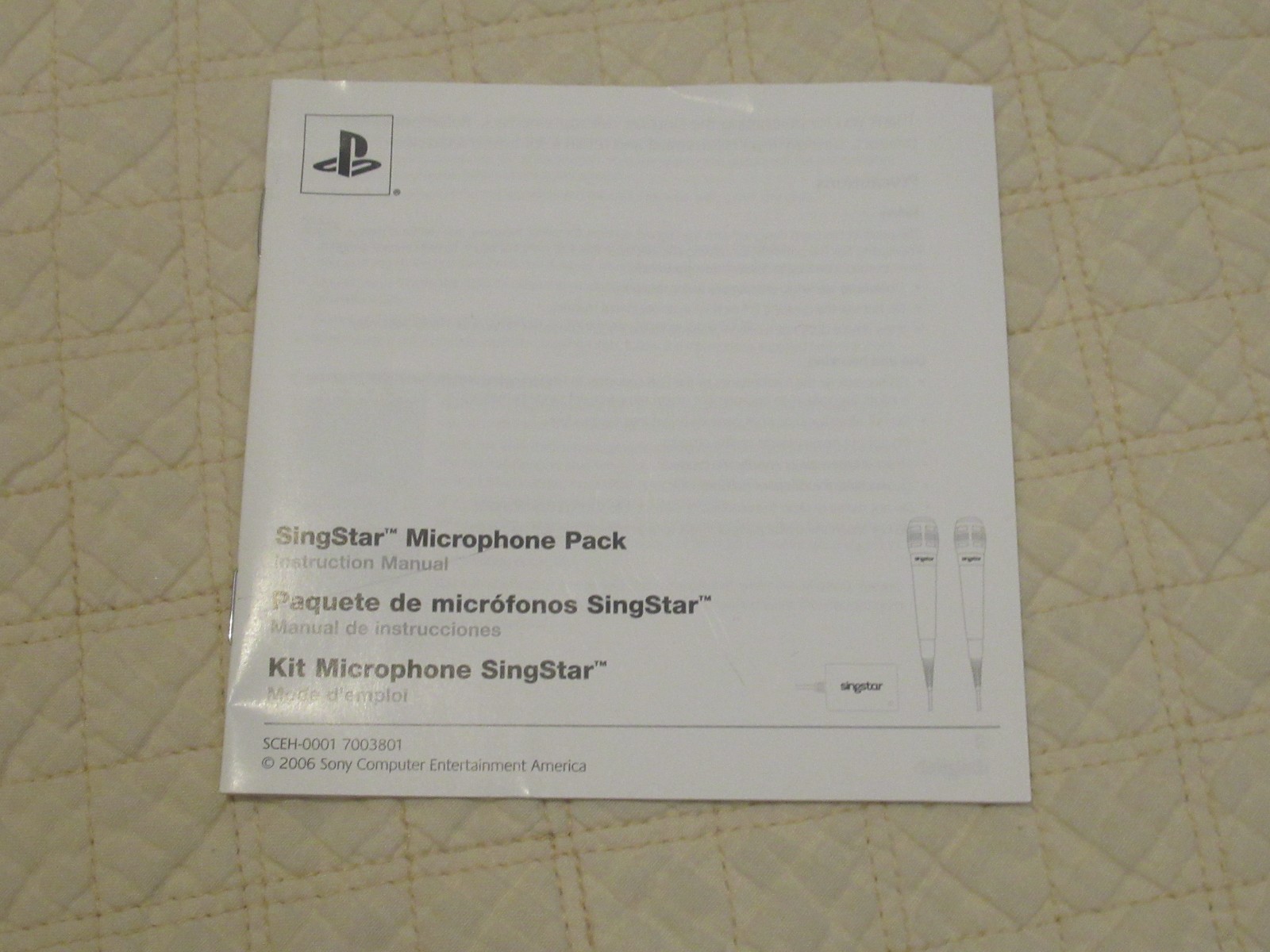 PlayStation SingStar Microphone Pack Instruction Booklet