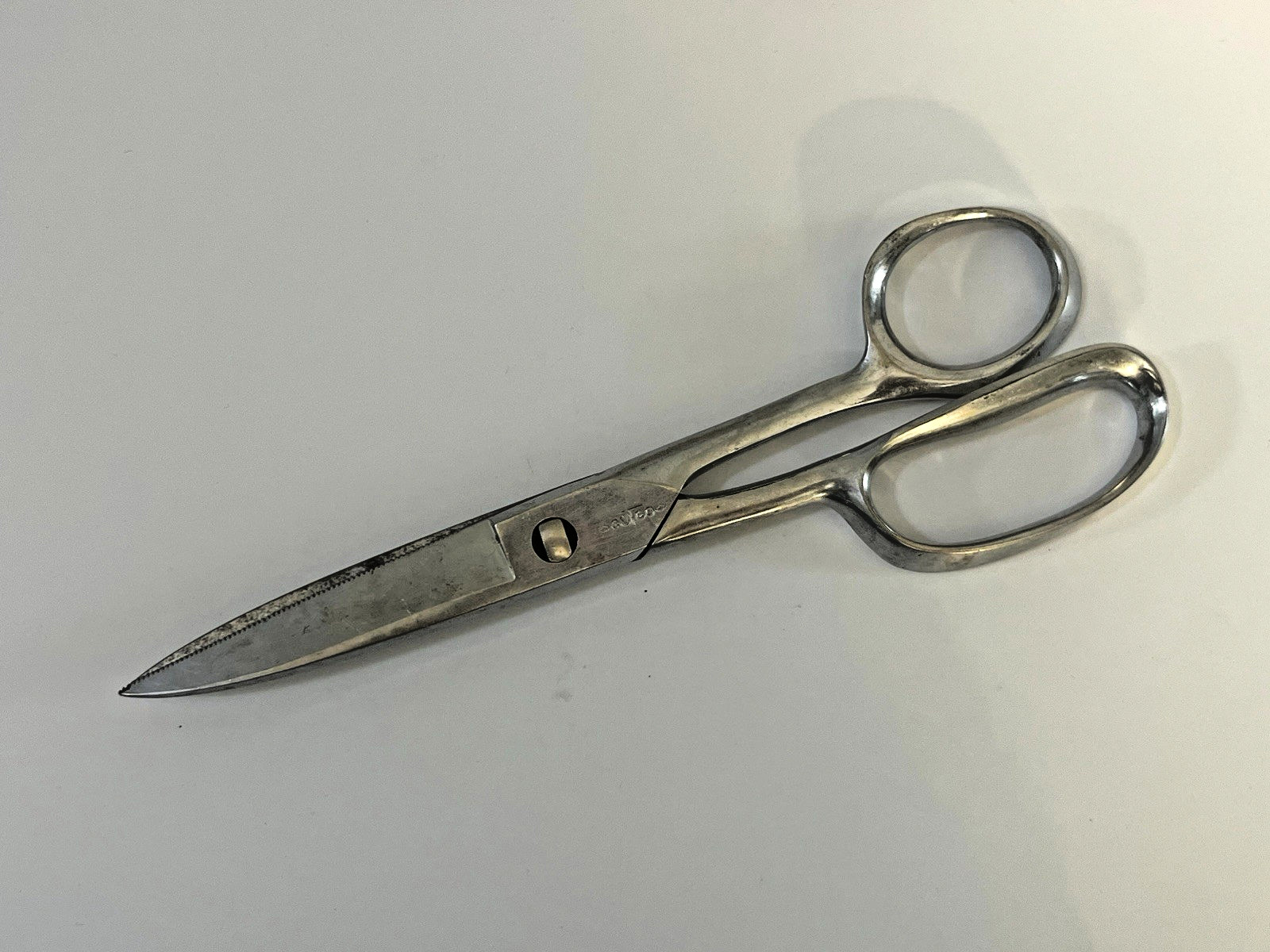 Cutco Kitchen Shears Take Apart Scissors 8" Chrome Made in USA Serrated ~ As Is