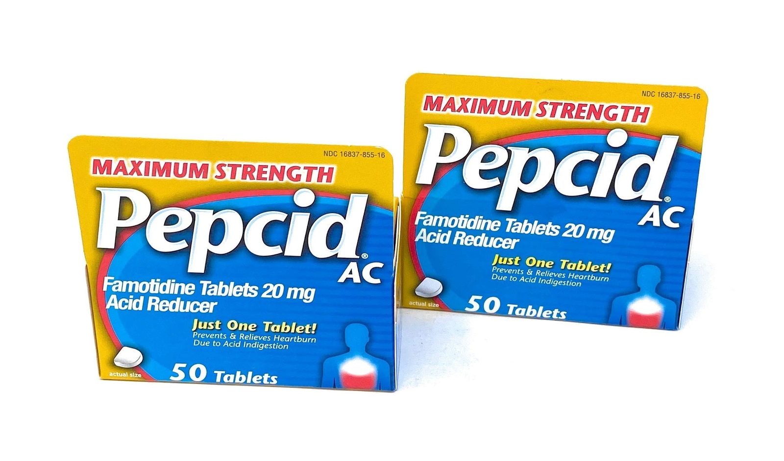 Pepcid AC Acid Reducer Maximum Strength Tablets, (100 Count Total)