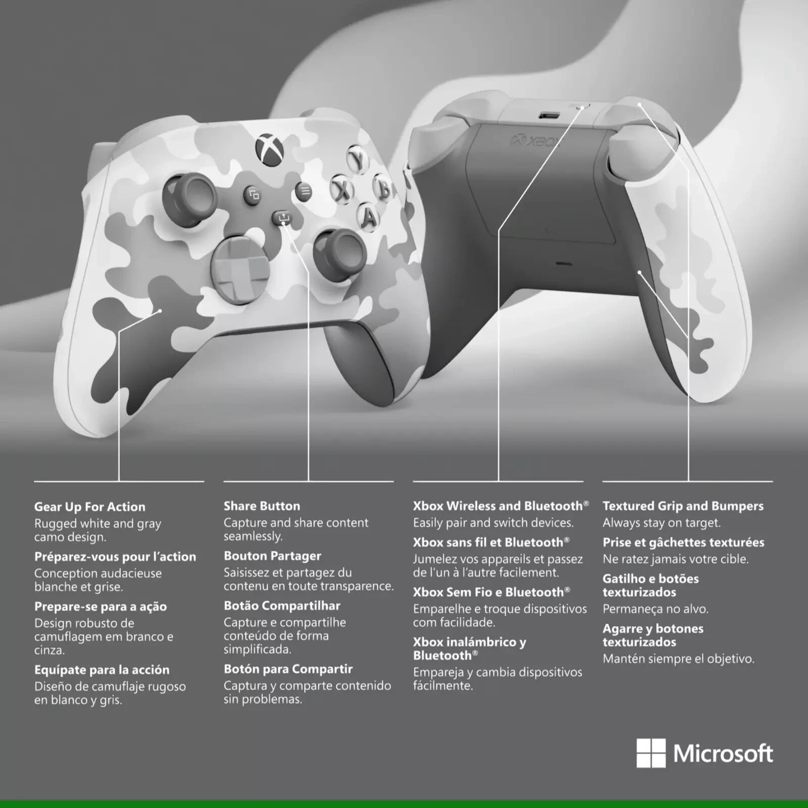 Microsoft Xbox Series X|S Wireless Bluetooth Controller - Arctic Camo (1914)™