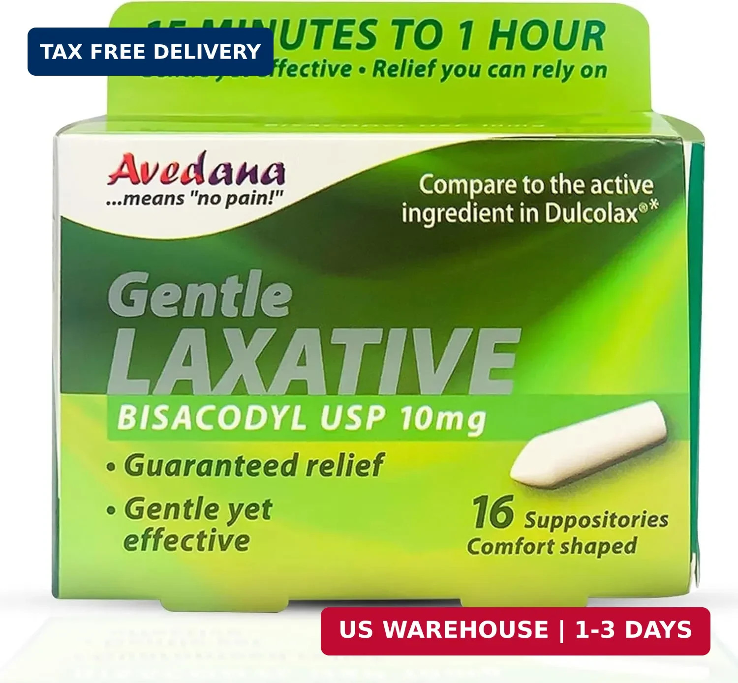 Bisacodyl Laxative Suppository | USP 10Mg for Fast, Gentle Constipation Relief