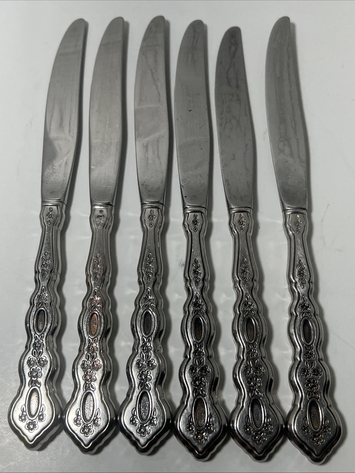 Oneida Community Stainless FANTASY 9 1/8" Dinner Knives (Set Of 6) Free Shipping