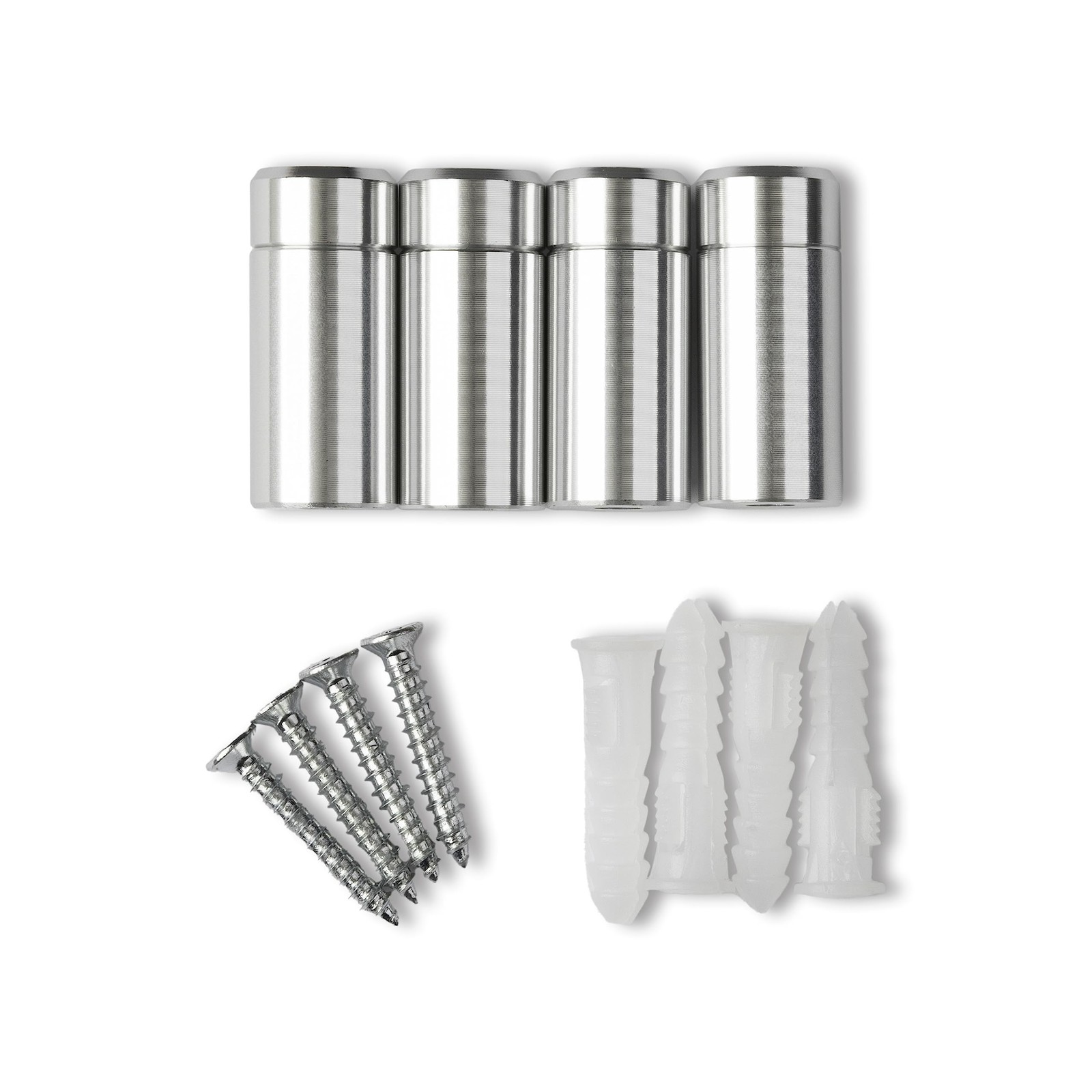 Wexel Art 1" Silver Stainless Steel Mounting Hardware for Acrylic Floating Fr...