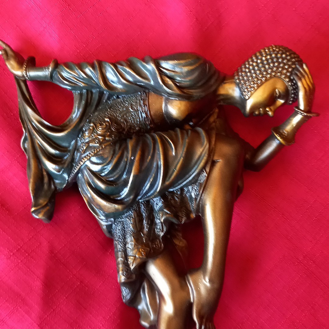 CHARMING BRONZED EFFECT ART DECO STYLE 'THE DANCING LADY' FIGURE