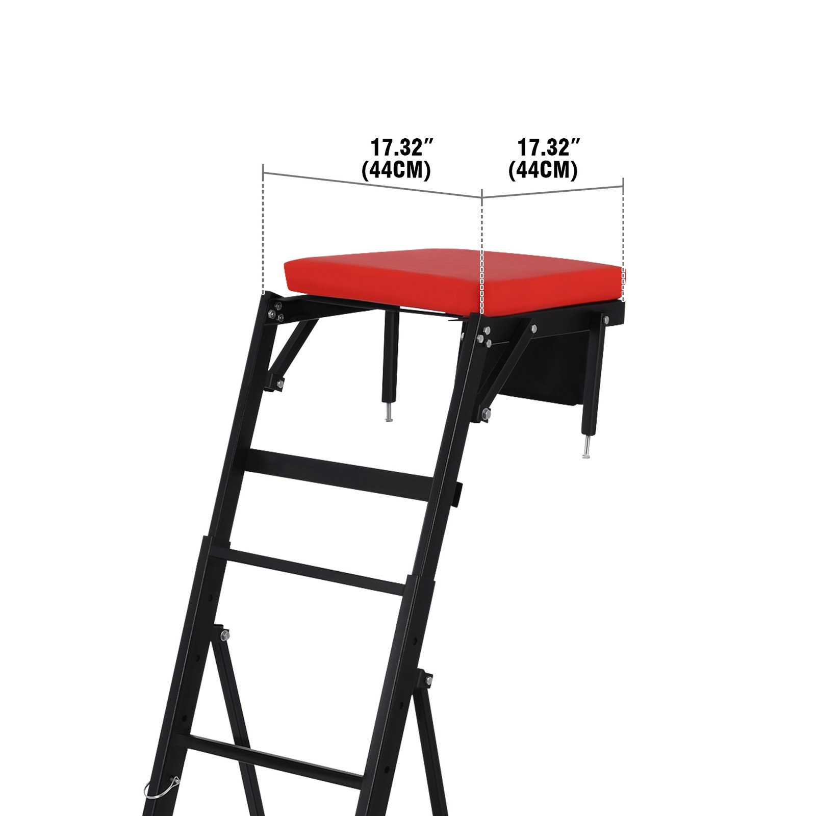 Foldable Engine Topside Creeper Adjustable Height Movable Ladder With 4 Wheels