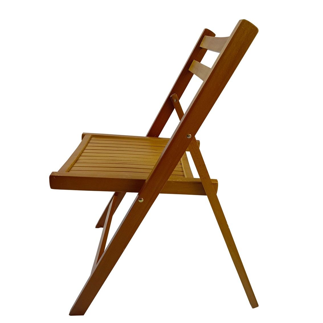 Set of 4 Folding Chair Event Chair Furniture Slatted Wood Honey Color