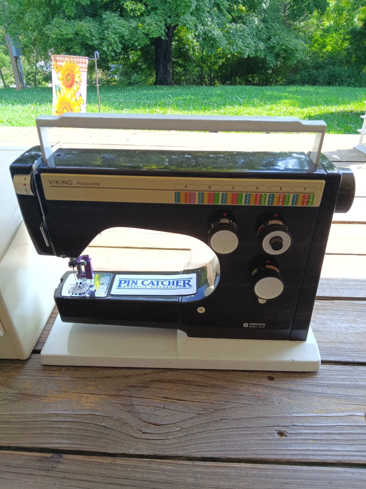 Vintage Viking Husqvarna 6460 Sewing Machine W/Case Not Tested,No Pedal Or Cord