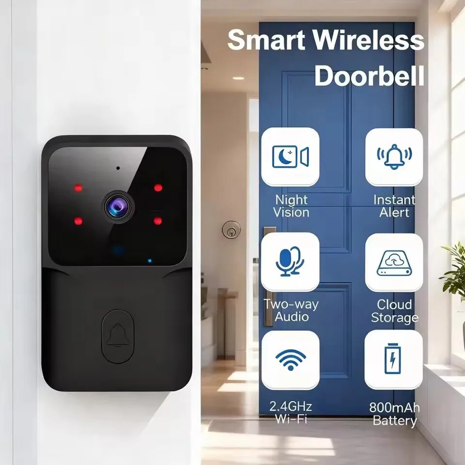 Wireless Security Smart WiFi Doorbell Intercom Video Camera Door Ring Bell Chime