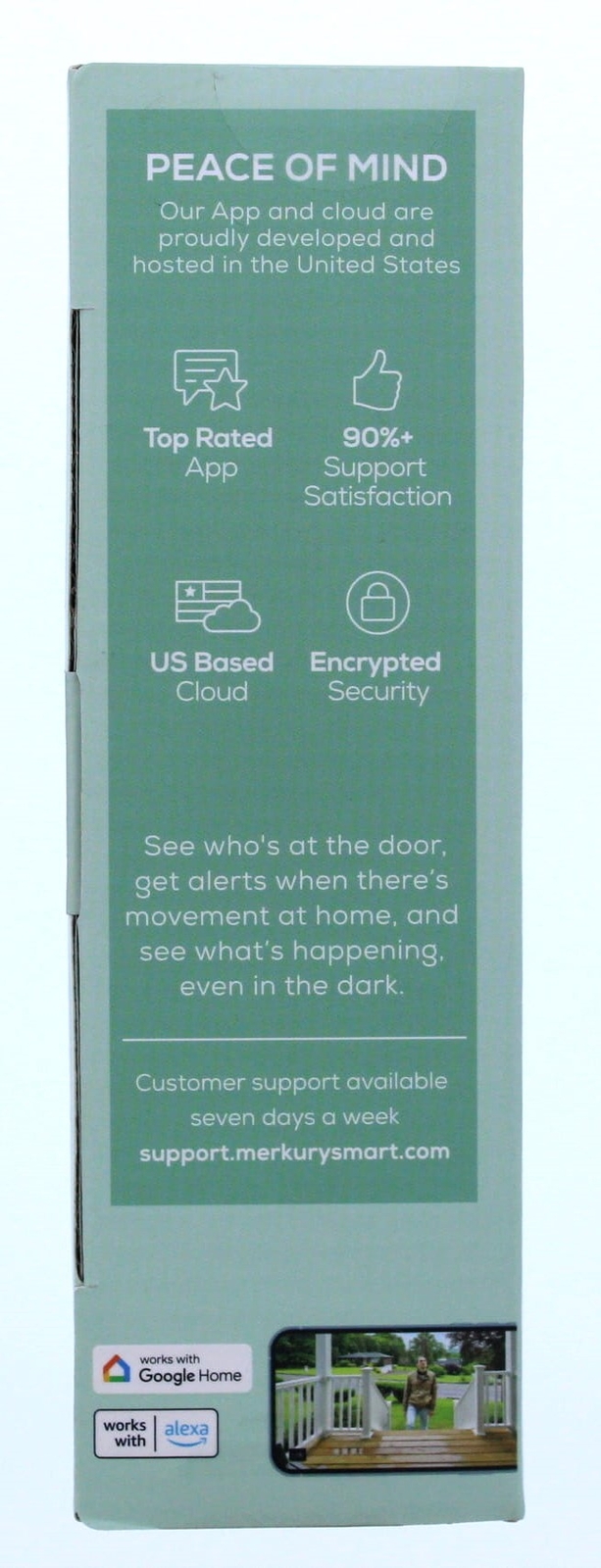 Merkury Smart Battery Doorbell Camera (Black)