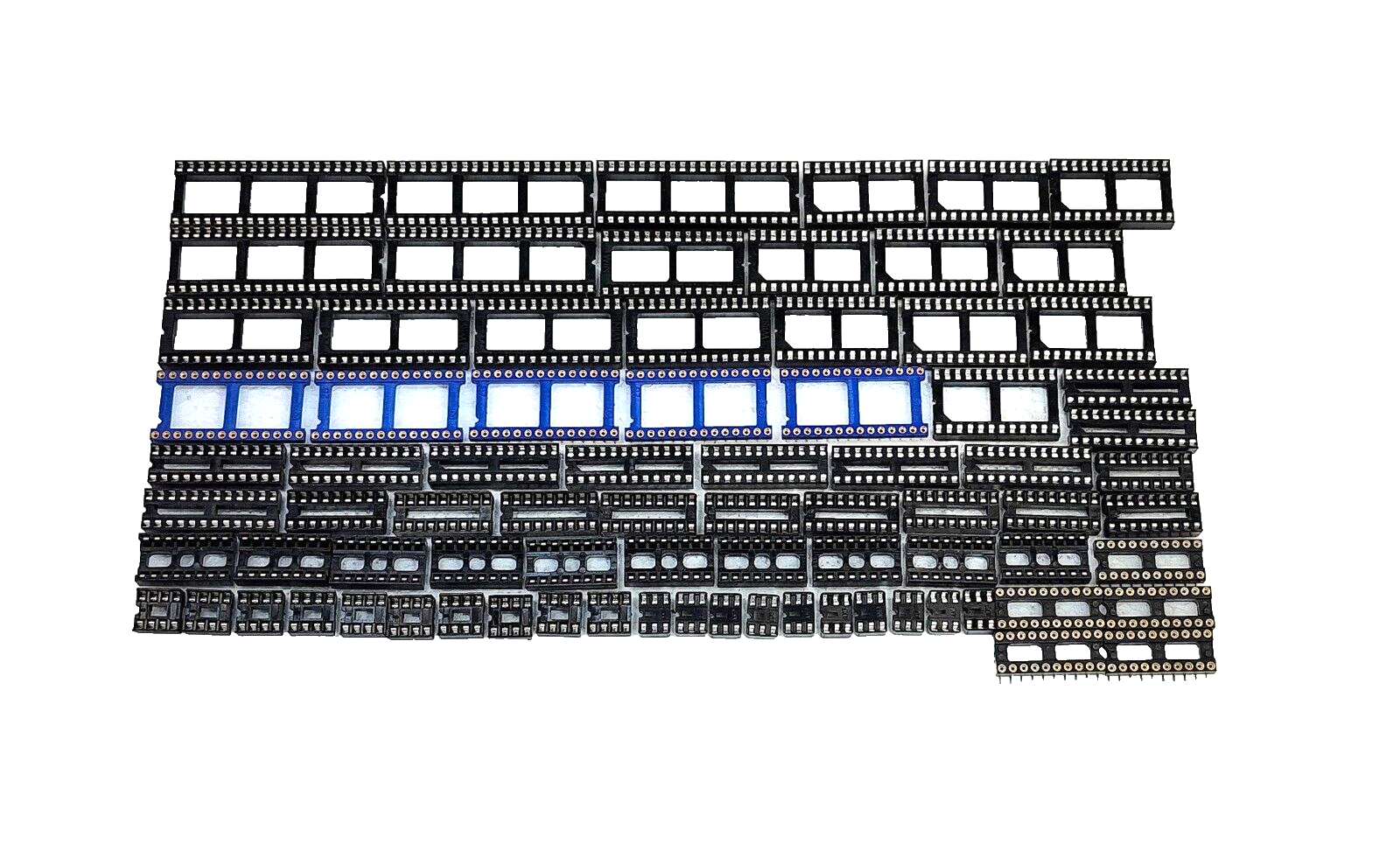 80 Piece Assorted IC DIP Sockets - Socket Assortment Kit -- FREE SHIPPING