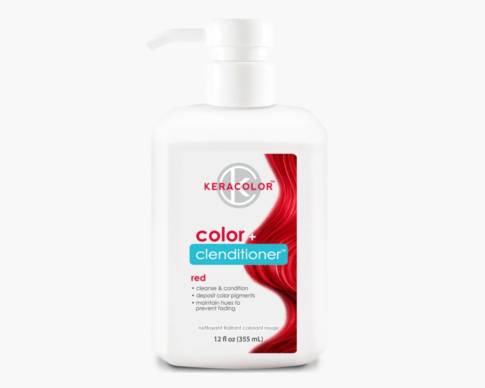 Keracolor Color + Clenditioner - Color, Cleanse, Condition - Red (12oz)