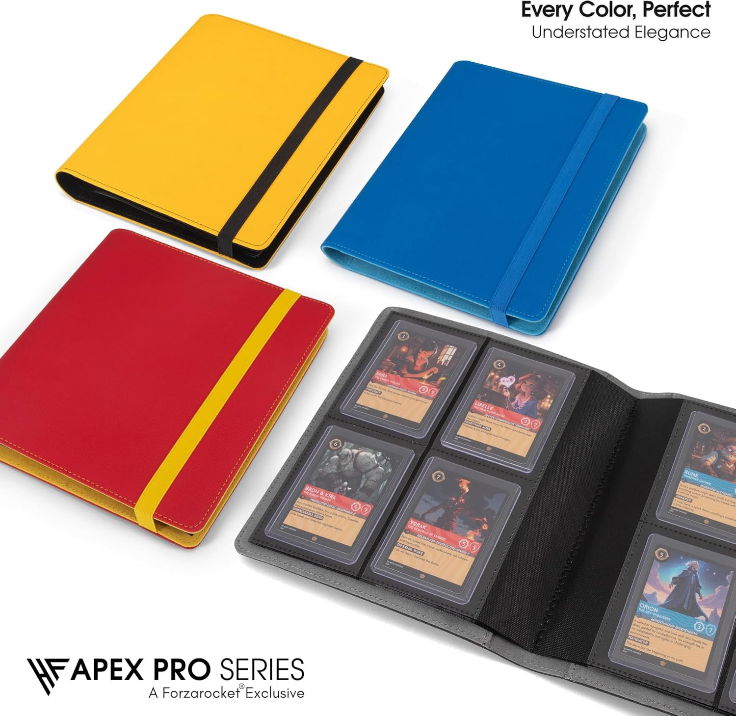 96 Toploader Binder | 4-Pocket with Strap | Compact Side-Load Album for TCG & Sp